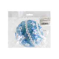 MU Шар ёлочный 10см незабудки голубой пенопласт GT 1шт / 144шт / YH40430-059 / 509130