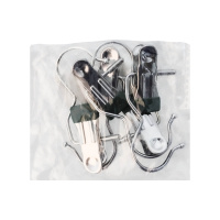 MU Крючок декоративный (5шт с прищепкой) д/полотенец 11,5*2,3*3,5см 1 уп. металл, пластик серебро GT