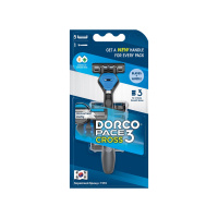 Dorco Бритвенный станок многоразовый Pace Cross3 + Сменные кассеты для бритья 5 шт