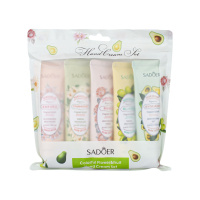 Sadoer Подарочный набор для ухода за кожей рук Авокадо, Олива, Ромашка, Сакура, Роза 5х30 мл