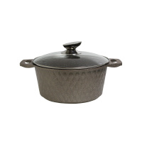 Gusto Кастрюля с крышкой Brown антипригарное покрытие 5 л