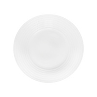 Тарелка суповая Вэйв белая, стеклокерамика 21,5 см