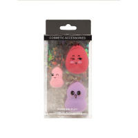 Набор спонжей для нанесения макияжа разноцветные 3 шт в ассортименте