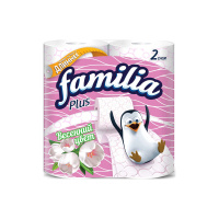 Familia Plus бумага туалетная двухслойн. бело-розовый 4шт полиэт.уп. Весенний цвет / 16шт / 5057867,