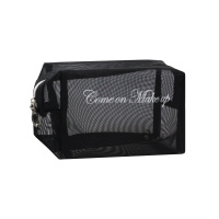 Косметичка универсальная на молнии черная 21x13x9 см