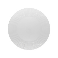 Тарелка обеденная Вэйв из стеклокерамики белая 26 см