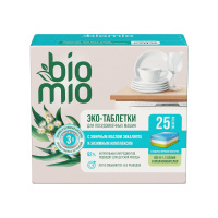 BioMio Эко-таблетки для посудомоечных машин All-in-one с эфирным маслом эвкалипта 25 шт