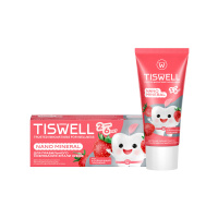 TISWELL паста зубная детс. 2-6л. 60гр. наногидрокс. реминерал. д/укреп.эмали клубн.пломбир туба 1шт