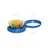 Расческа круглая складная с зеркалом 7 см