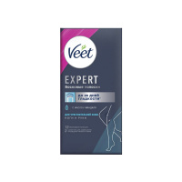 Veet Expert Восковые полоски для депиляции для чувствительной кожи с маслом миндаля 12 шт