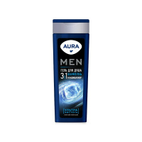 Аура Гель для душа мужской Ультра чистота 3в1 с морскими минералами 380мл