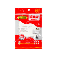 Liao Перчатки нитриловые для бытовых и хозяйственных нужд белые размер L 3 пары