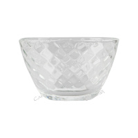 Салатник стеклянный ребристый прозрачный 6x9,8 см