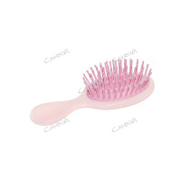 Массажная мини-расческа с ручкой овальная микс 14x6 см