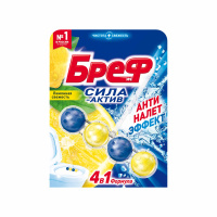 Бреф Подвесной блок для унитаза Сила-Актив Лимонная свежесть 50 г