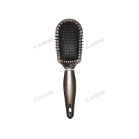 Массажная расческа с ручкой округлая коричневая 24x6,5см