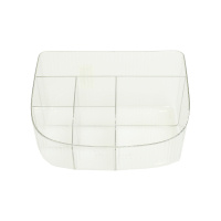 GreenTime Органайзер для хранения 6 секций Белый 23х15.5х11 см