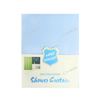 GreenTime Штора для ванной однотонная 70 гр/кв.м Голубая 180 х 180 см