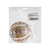 MU Шар ёлочный 10см незабудки золотой пенопласт GT 1шт / 144шт / YH40430-596 / 507556