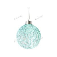 MU Шар ёлочный 10см сетка голубой полистирол GT 1шт / 144шт / YH40430-403 / 508232