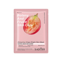 Sadoer Тканевая маска для лица Botany&fruits skin care с экстрактом винограда 25 г