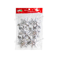 DVL Набор елочн.украшений звезда серебро 6см пластик Palmary 6шт / 240шт / 6ADC6-D18/silver / 877684