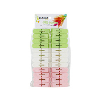 Набор прищепок пластик 24 шт в ассортименте