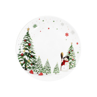 DVL Тарелка десертн. D20,5см керамика белая Новогодн.елка кругл. Christmas Collection GT 1шт / 48шт