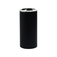 Стакан для зубных щеток пластиковый черный 6,5x6,5x14 см