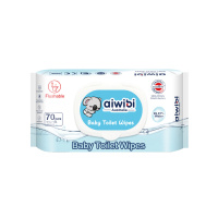 Aiwibi Туалетная бумага влажная водорастворимая с клапаном 70 шт