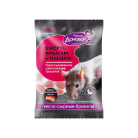 Домовой Прошка Брикет от грызунов копченное мясо тесто-сырный 100 г