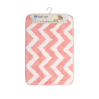 Коврик для ванной Геометрия бело-розовый 40x60 см