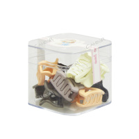 Набор заколок-крабиков для волос полистирол разноцветные 10 шт