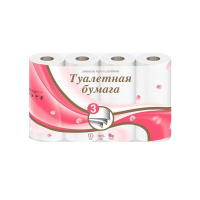 Veiro Туалетная бумага трехслойная белая 8 шт