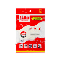 Liao Перчатки нитриловые для бытовых и хозяйственных нужд белые размер L 3 пары