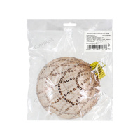 MU Шар ёлочный 10см (с пайетками) узоры золотой полистирол GT 1шт / 144шт / YH40430-687 / 507853