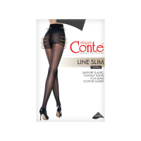 Conte Колготки фантазийные Elegant Line Slim 40den Nero р. 2-S