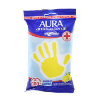 Aura Влажные салфетки Антибактериальные Лимон 15 шт