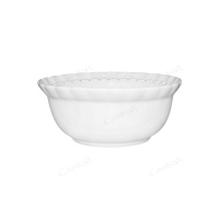 Салатник из керамики круглый белая волна d13,5 см