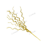 MU Ветка декоративная 67см (с шариками) золотая пластик GT 1шт / 360шт / AC40507-262 / 507013