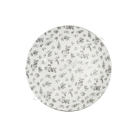Суповая тарелка керамическая белая веточки белая круглая d20 см