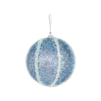 MU Шар ёлочный 10см полосы голубой пенопласт GT 1шт / 144шт / YH40430-033 / 509031