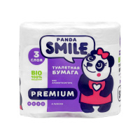 Panda Smile Туалетная бумага трехслойная 4 шт