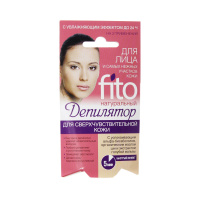 fito Косметик Крем для депиляции для лица Натуральный Масло ши и Экстракт голубой мальвы 15 мл