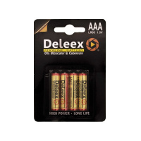 Deleex Батарейки алкалиновые 1,5V тип AAA 4 шт