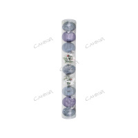 DVL Набор ёлочных шаров серый 6см пластик Palmary 9шт / 96шт / 6ADPIE9-E78/grey / 877929