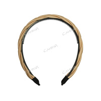 Широкий ободок для волос с зубчиками тканевый разноцветный