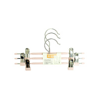 GreenTime Набор плечиков для брюк и юбок с двумя прищепками Микс 3 шт 30.5х12 см