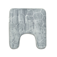 Коврик туалетный квадратный серый 45x45 см