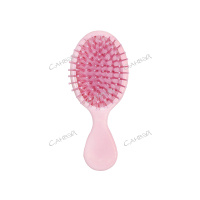 Массажная мини-расческа с ручкой овальная микс 14x6 см